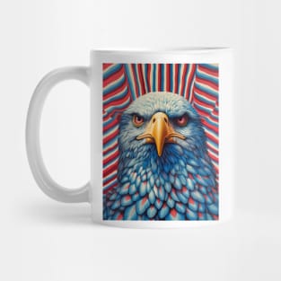 USA America Fourth of July Op Art Bald Eagle July 4th Mug